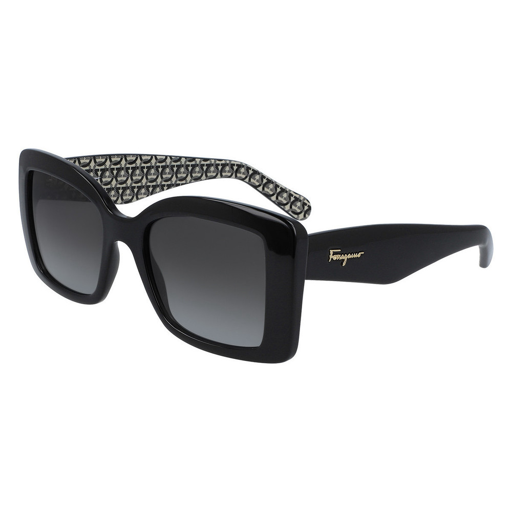 NEW Salvatore Ferragamo SF965S 001 Black Sunglasses with Grey Lenses & SF Case